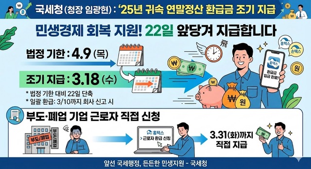 ▲ 2026 연말정산 환급금 조회 및 숨은 돈 찾기: 경정청구부터 미환급금 정산까지 (이미지 : 홈텍스)