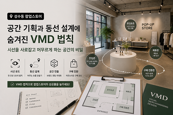 성수동 팝업스토어 공간 기획과 동선 설계에 숨겨진 VMD 법칙