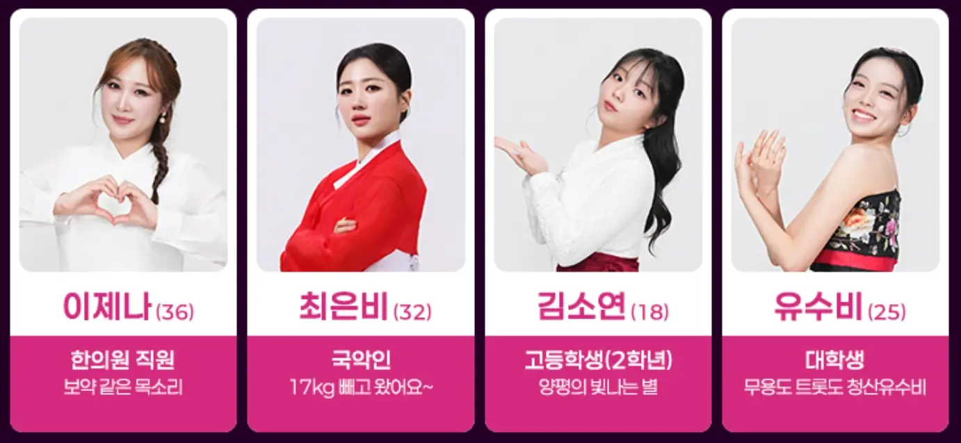 미스트롯4 본선진출자 상세 정보