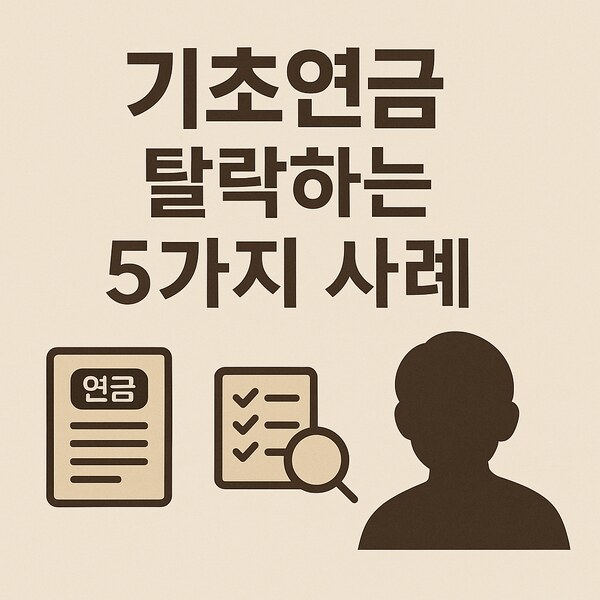 기초연금 탈락하는 5가지 흔한 사례 썸네일