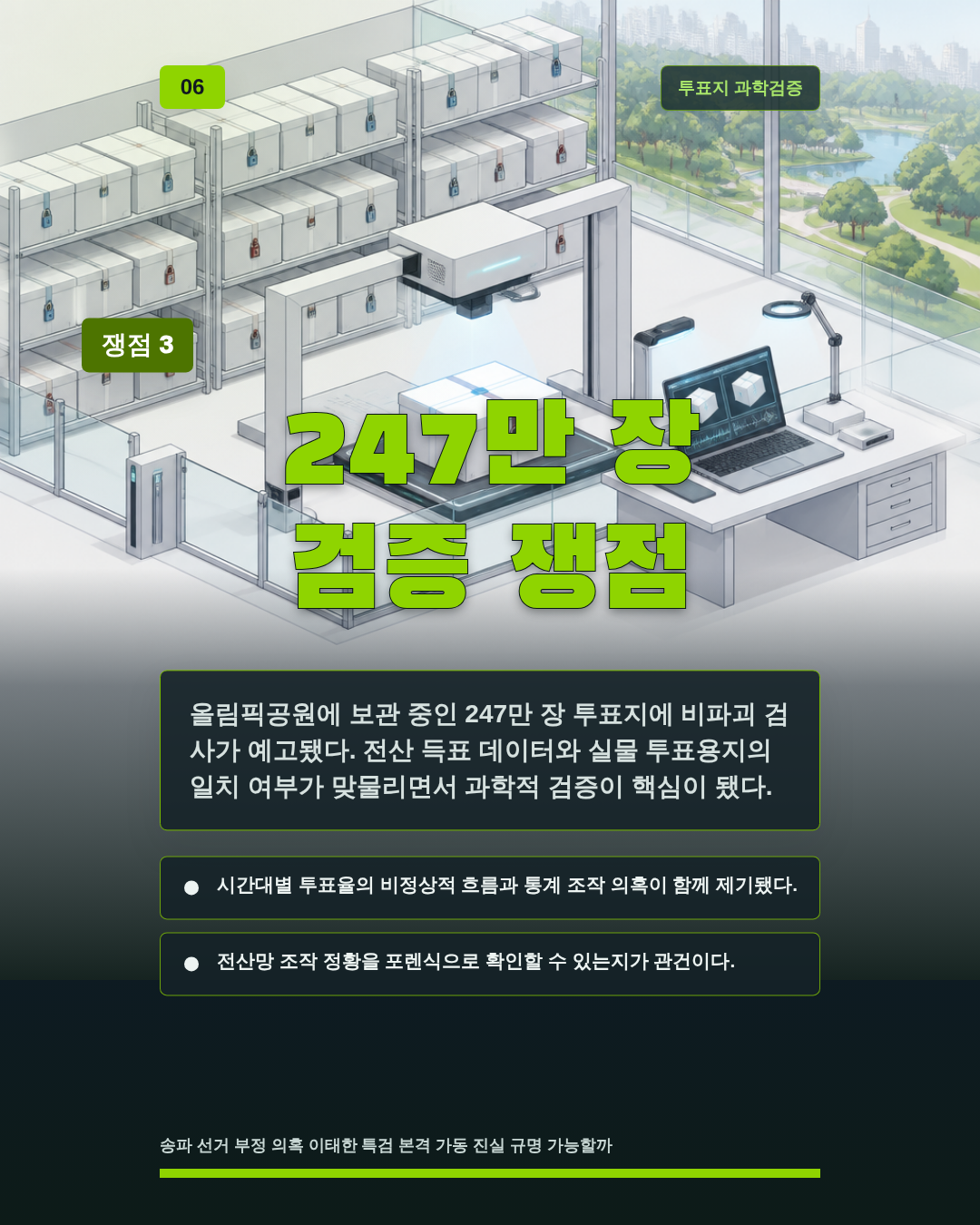 247만 장 검증 쟁점