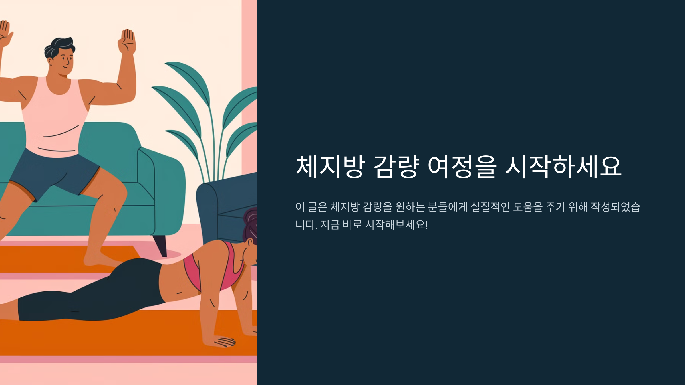 집에서 15분 운동으로 체지방 10% 감량