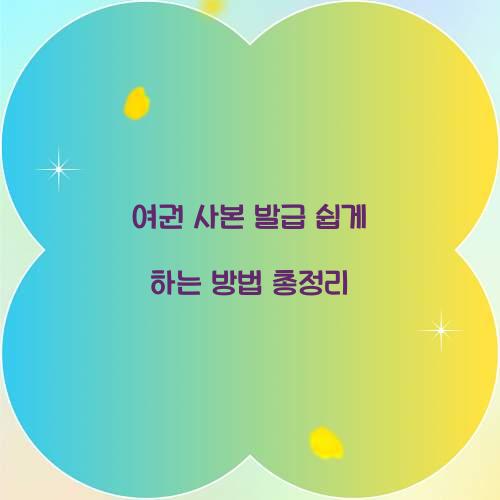 여권 사본 발급