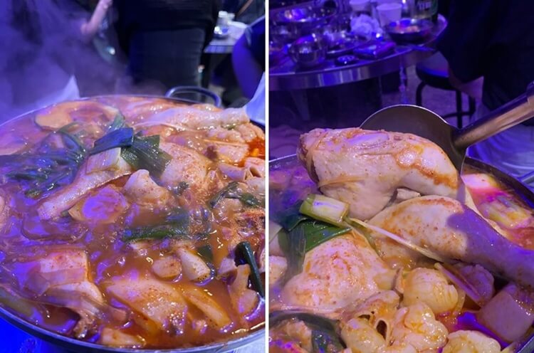 국자보다 큰 닭다리 크기