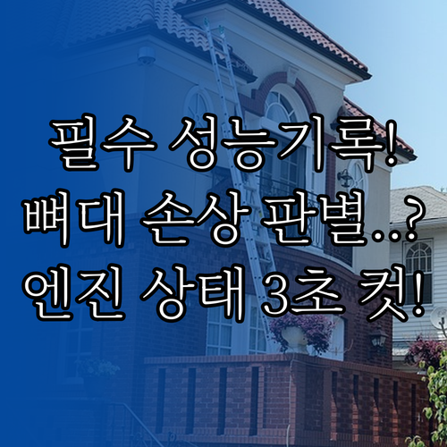 중고차 구매 전 필수 성능기록부 뼈대..