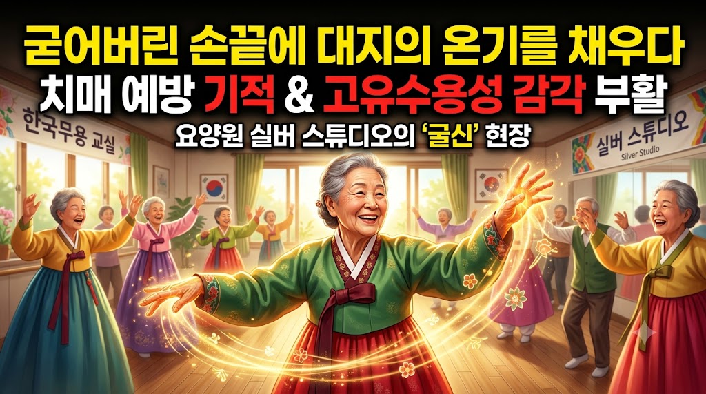 굳어버린 손끝에 대지의 온기를 채우다: 요양원 실버 스튜디오에서 마주한 한국무용 굴신의 치매 예방 기적과 고유수용성 감각의 부활