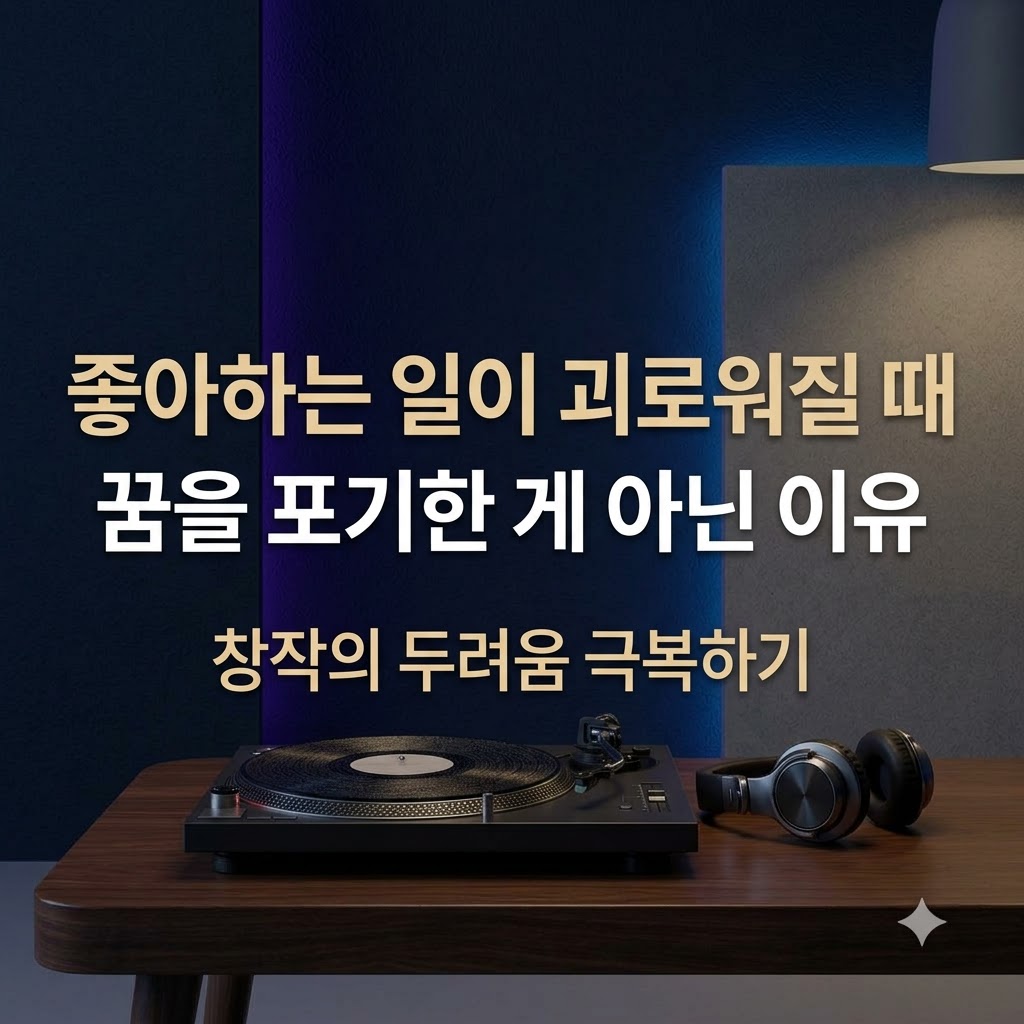 좋아하는 일이 괴로워지는 이유와 창작의 두려움 극복 방법