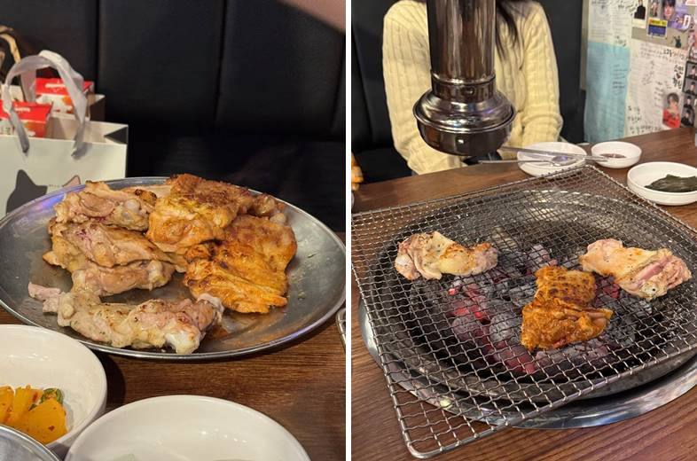 3가지 맛의 숯불 닭갈비