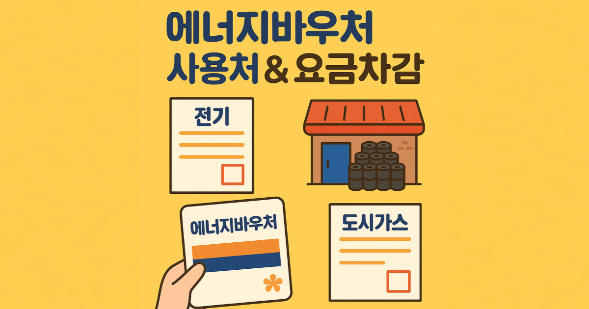 에너지바우처 카드 사용처 & 요금차감 비교|가맹점 찾아보니