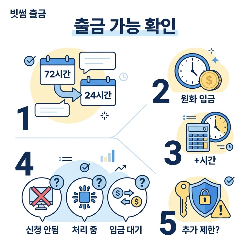 빗썸 출금 가능시간 확인