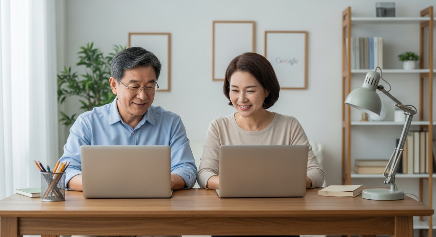 구글 계정을 만드는 장면