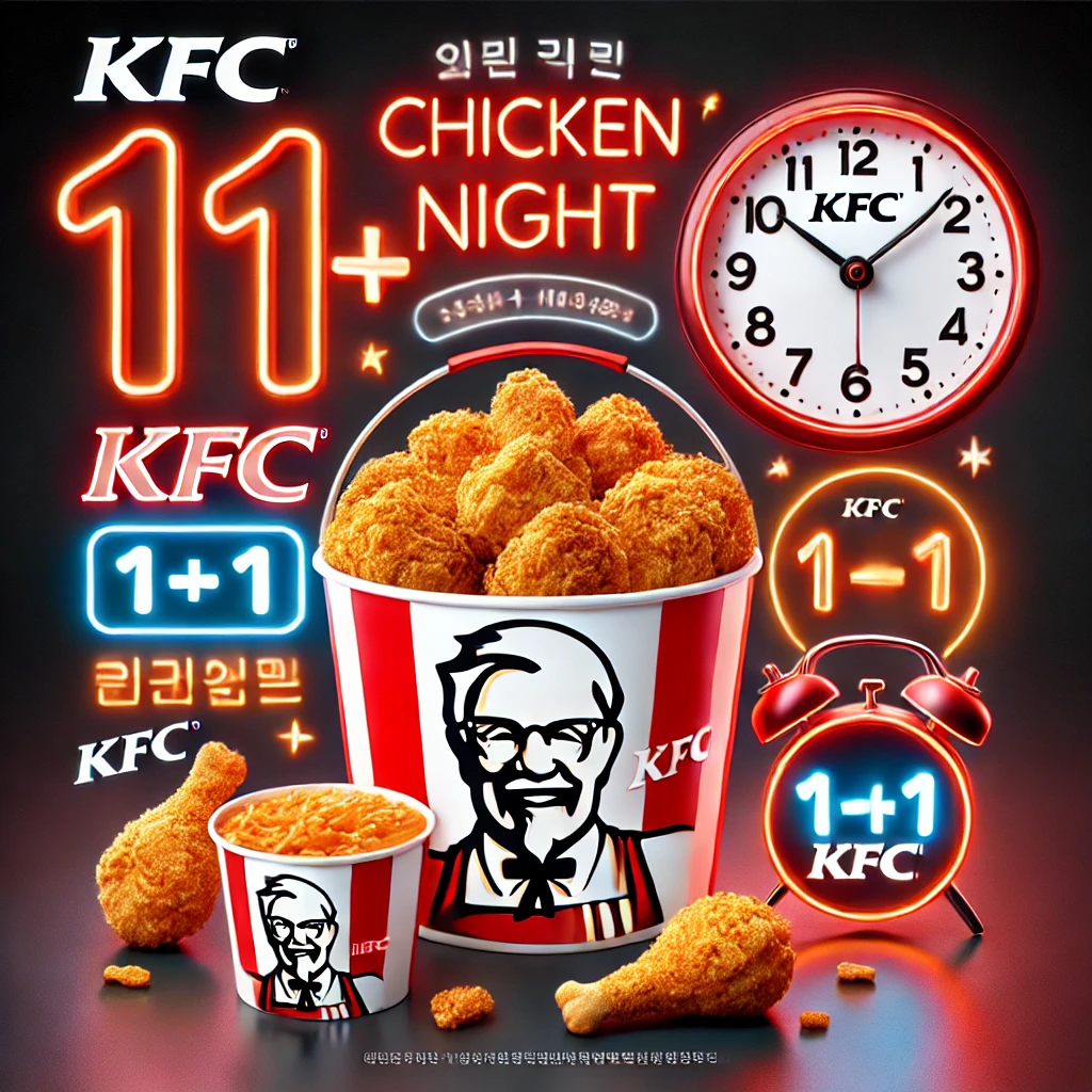 KFC 치킨나이트 시간&amp;#44; KFC 치킨나이트 1+1 1