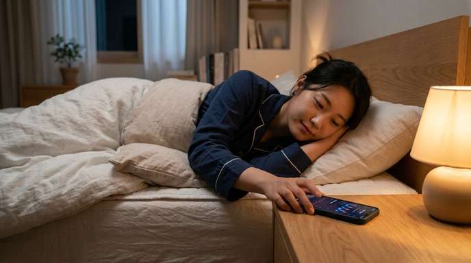 수면 분석 앱 켜기