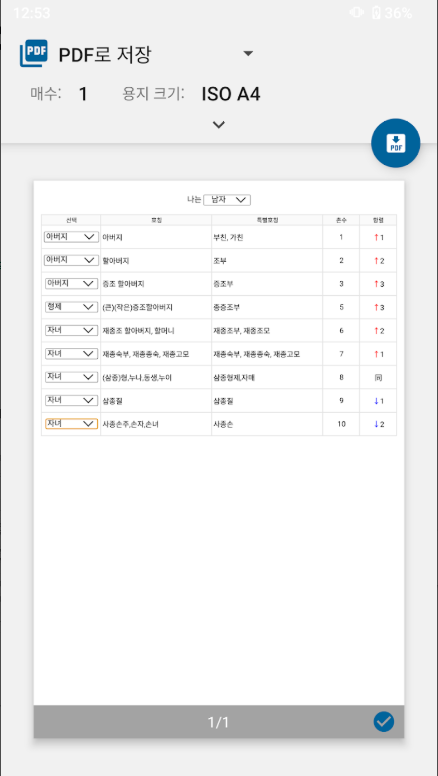 호칭계산기 앱, 촌수계산, 가족관계 호칭정리