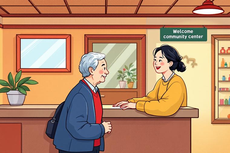 민생회복 소비쿠폰 주민센터에서 신청하는 노인