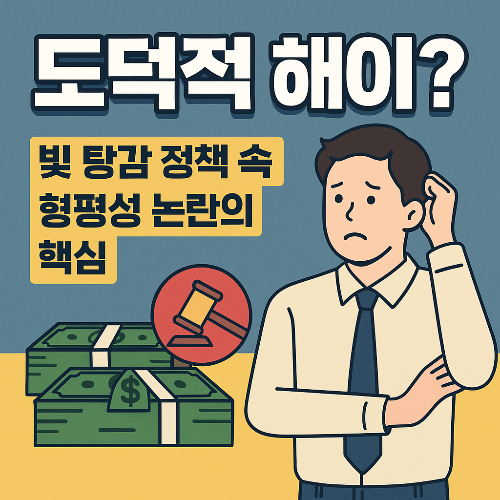 도덕적 해이, 채무조정, 형평성, 복지정책, 자영업자