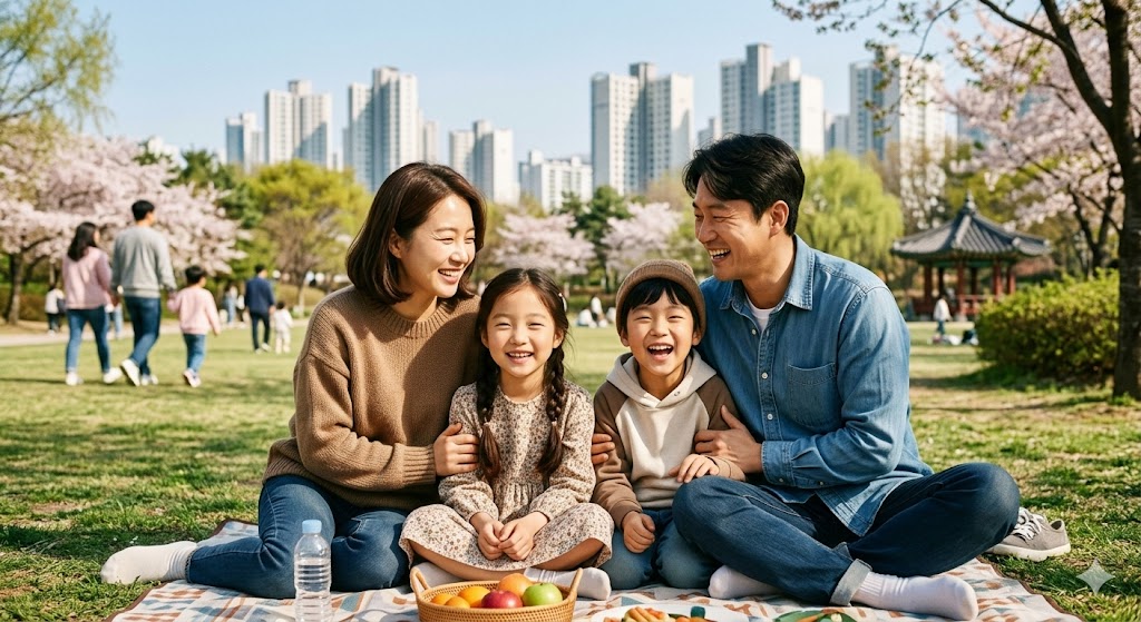 어린이와 부모 가족이미지