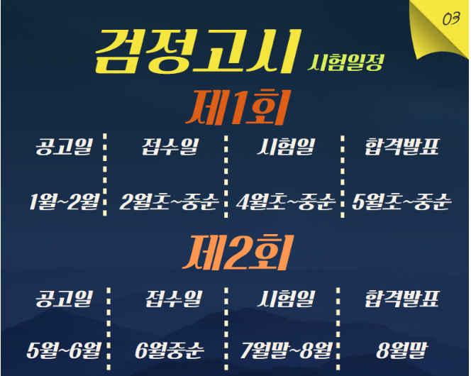 검정고시 일정