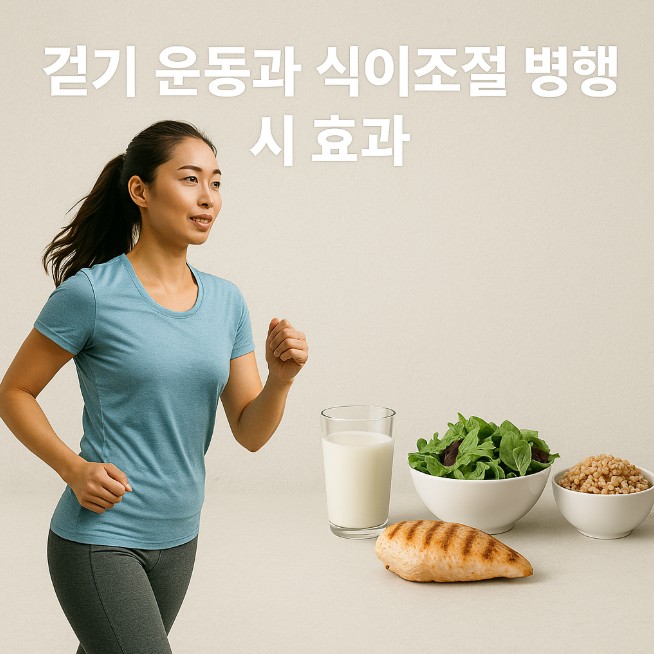 걷기 운동과 식이조절 병행 시 효과 관련 사진