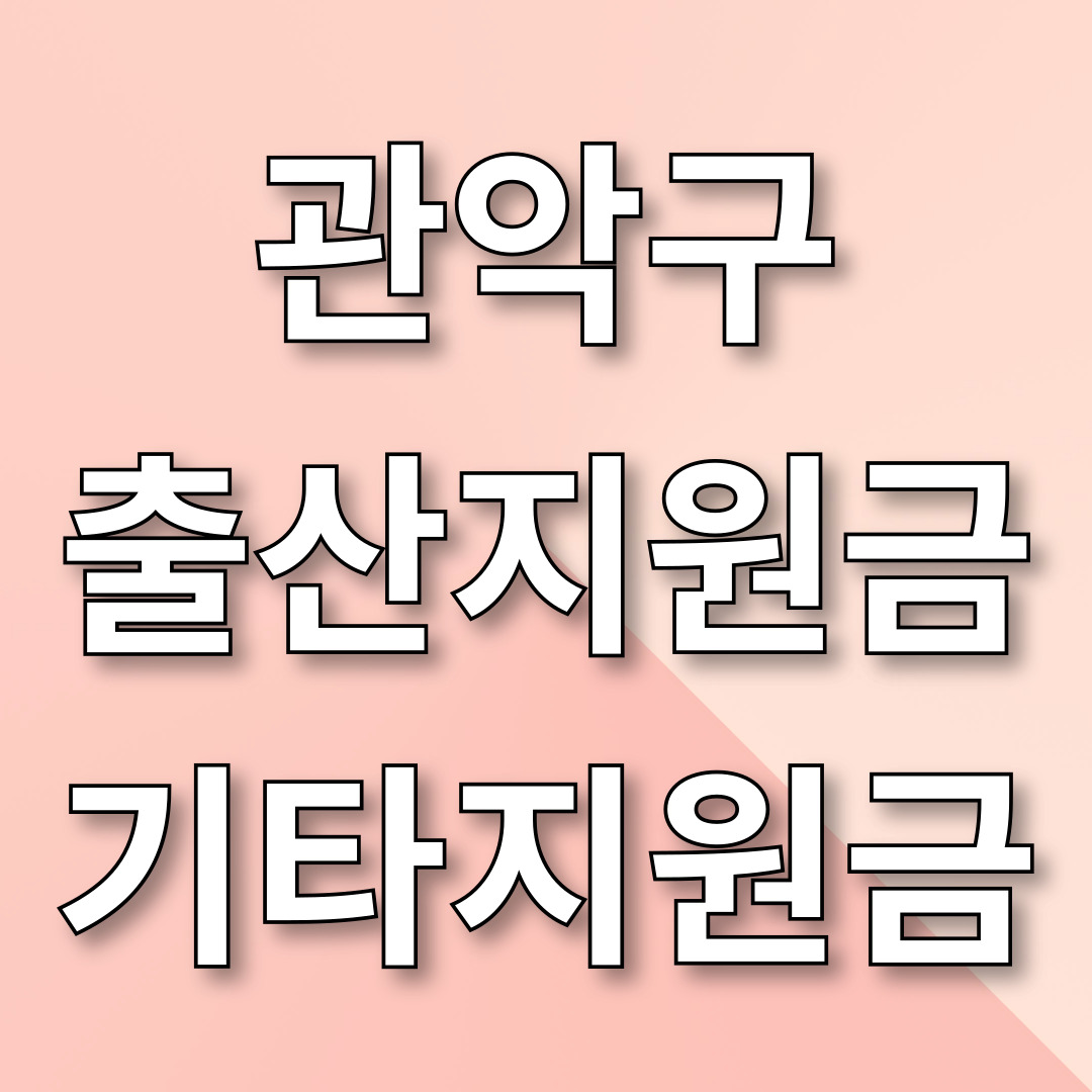 관악구 출산지원금