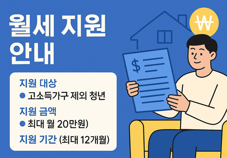 청년 월세 지원 제도 시각 자료