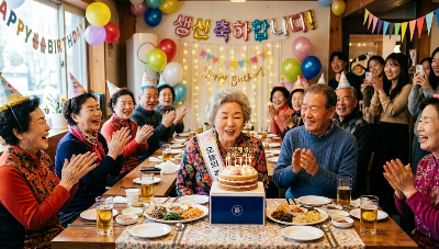 어르신 생일잔치 이미지