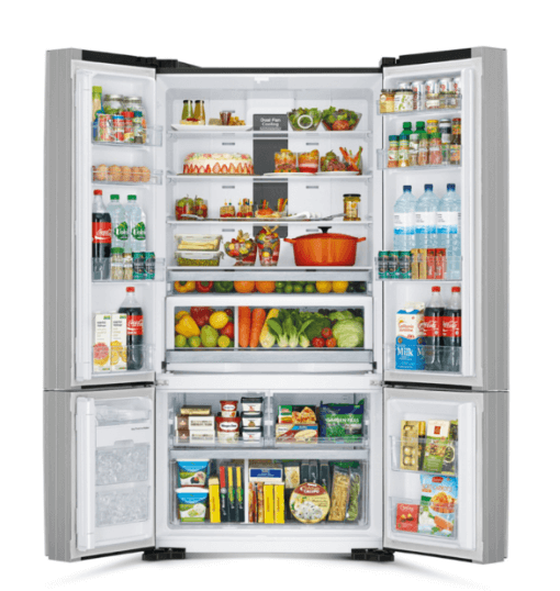 차 쟁장보관 변화, 각종 식품을 보관중인 냉장고