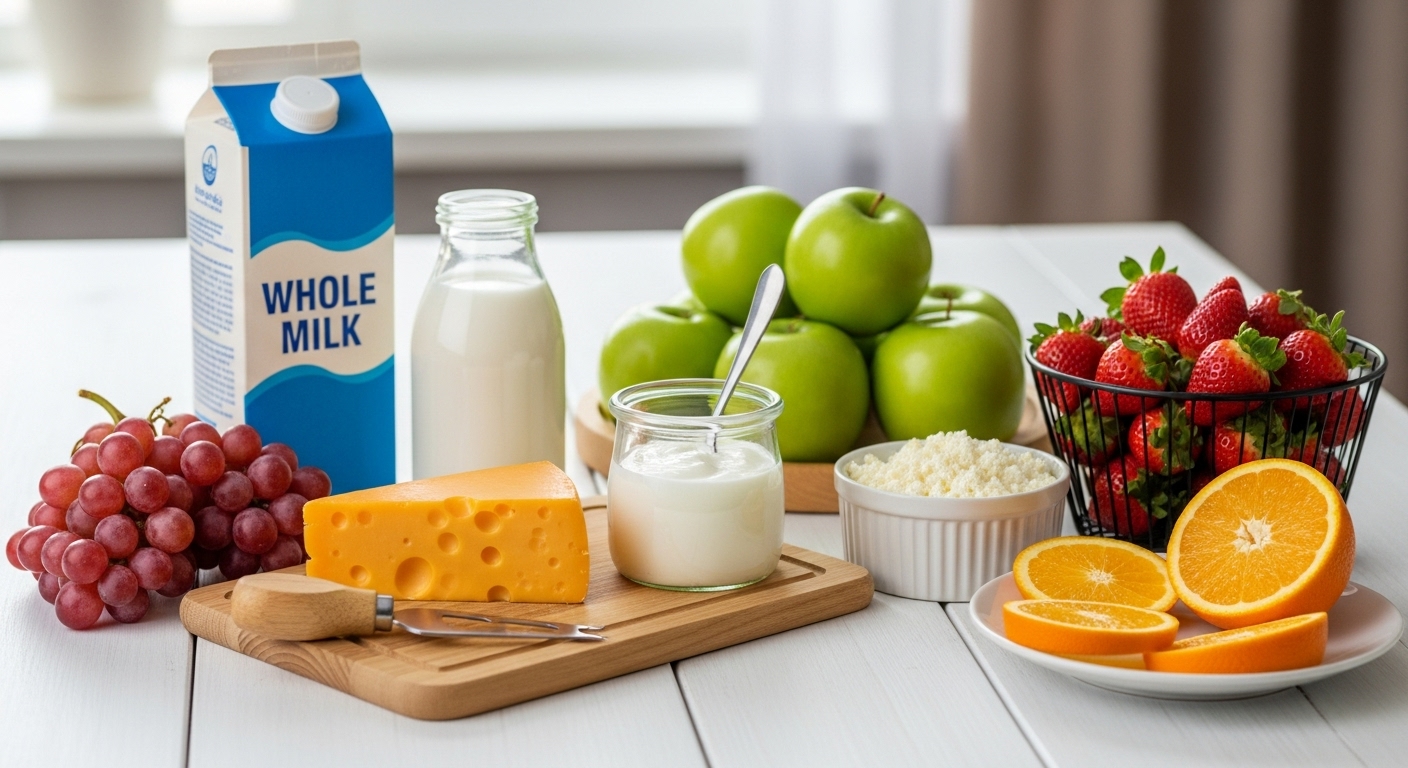 유제품과 과일