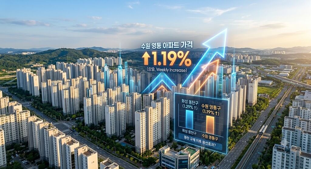 수원 영통 아파트값 1.19% 급등, 동탄발 상승세 확산 이유와 매수 주의점