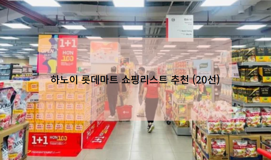 하노이 롯데마트 쇼핑리스트 추천 (20선)