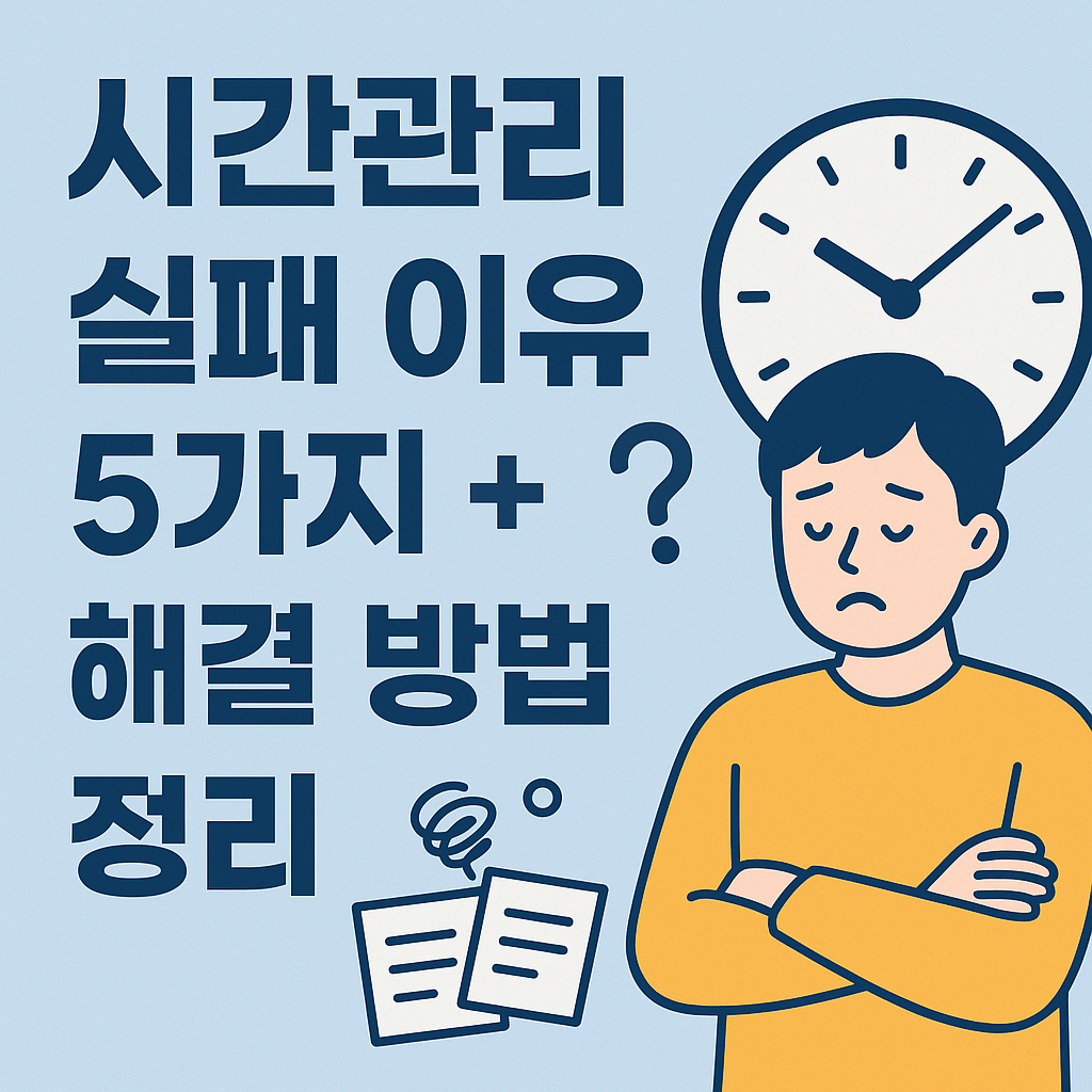 시간관리 실패 이유 5가지 + 해결 방법 정리