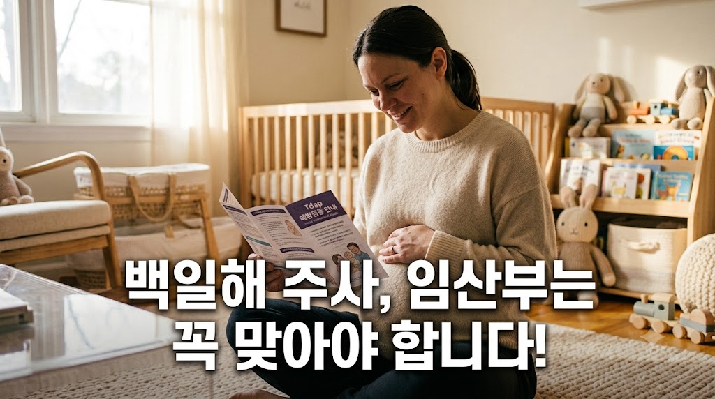 임산부 백일해 주사 글 메인 포스터