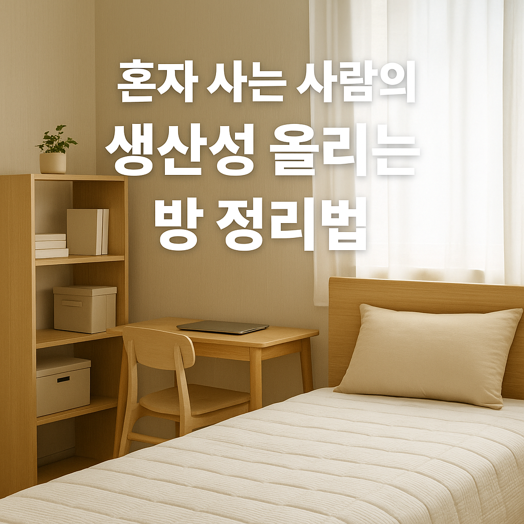 혼자 사는 사람의 생산성 올리는 방 정리법