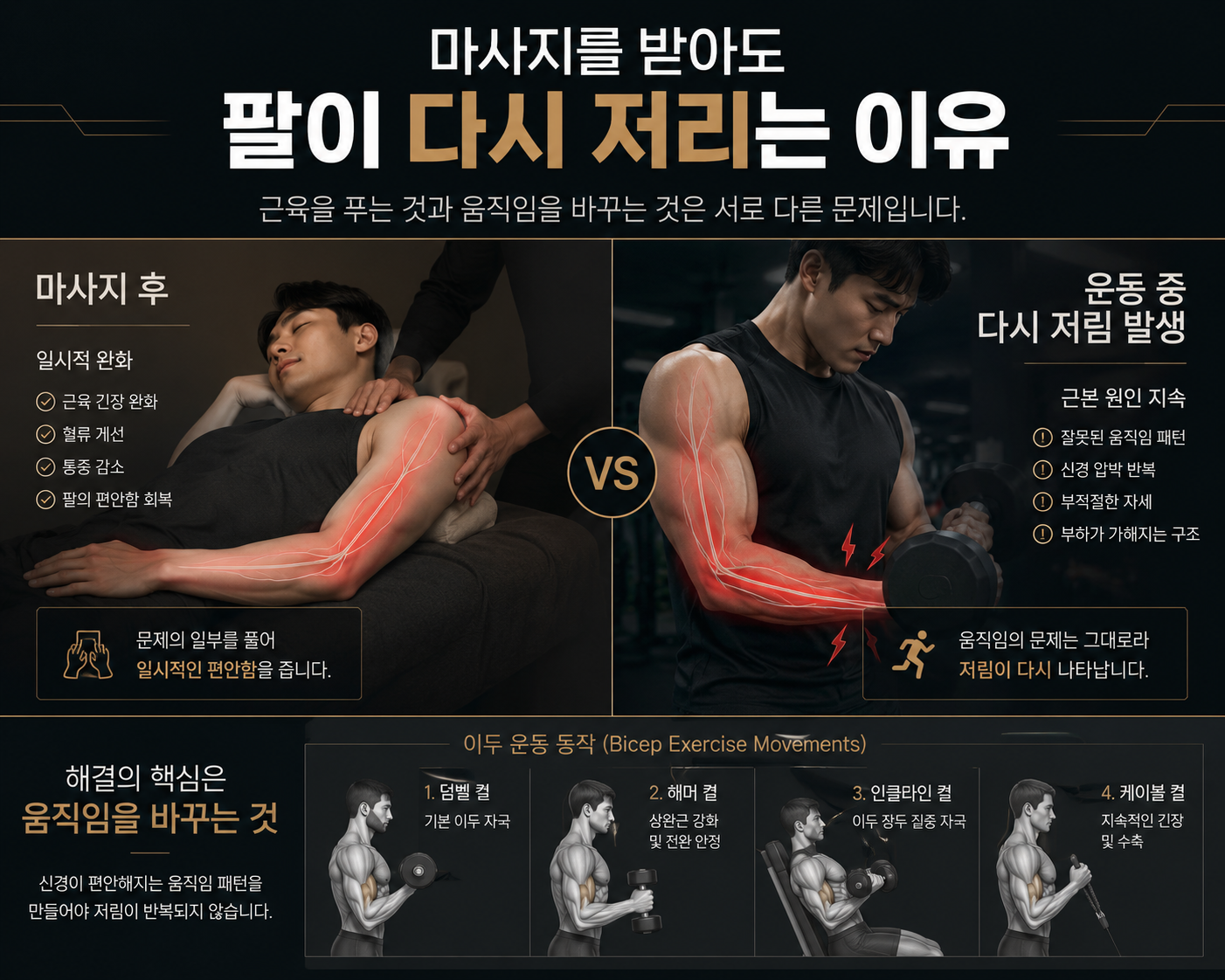 마사지를 받아도 팔이 다시 저리는 이유