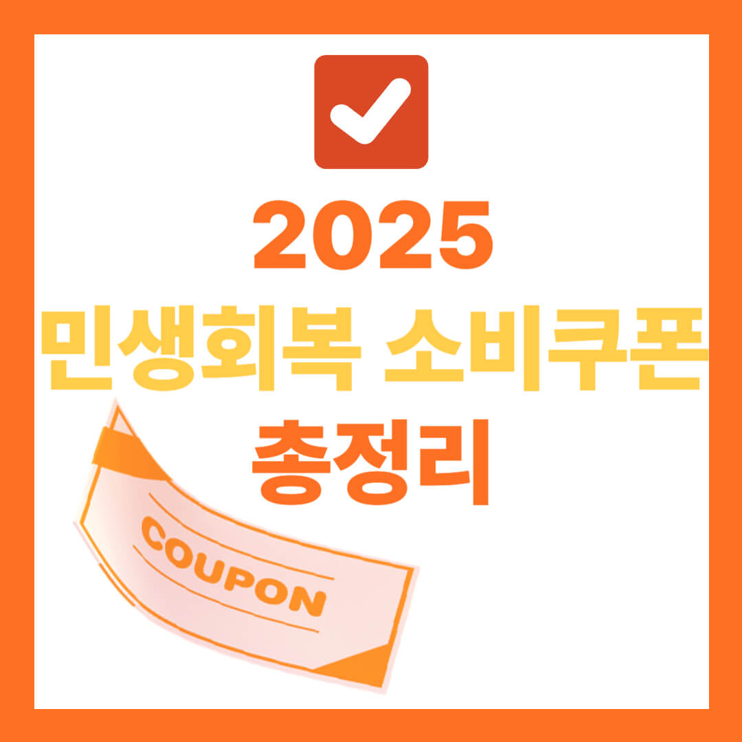 2025 민생회복 소비쿠폰 총정리