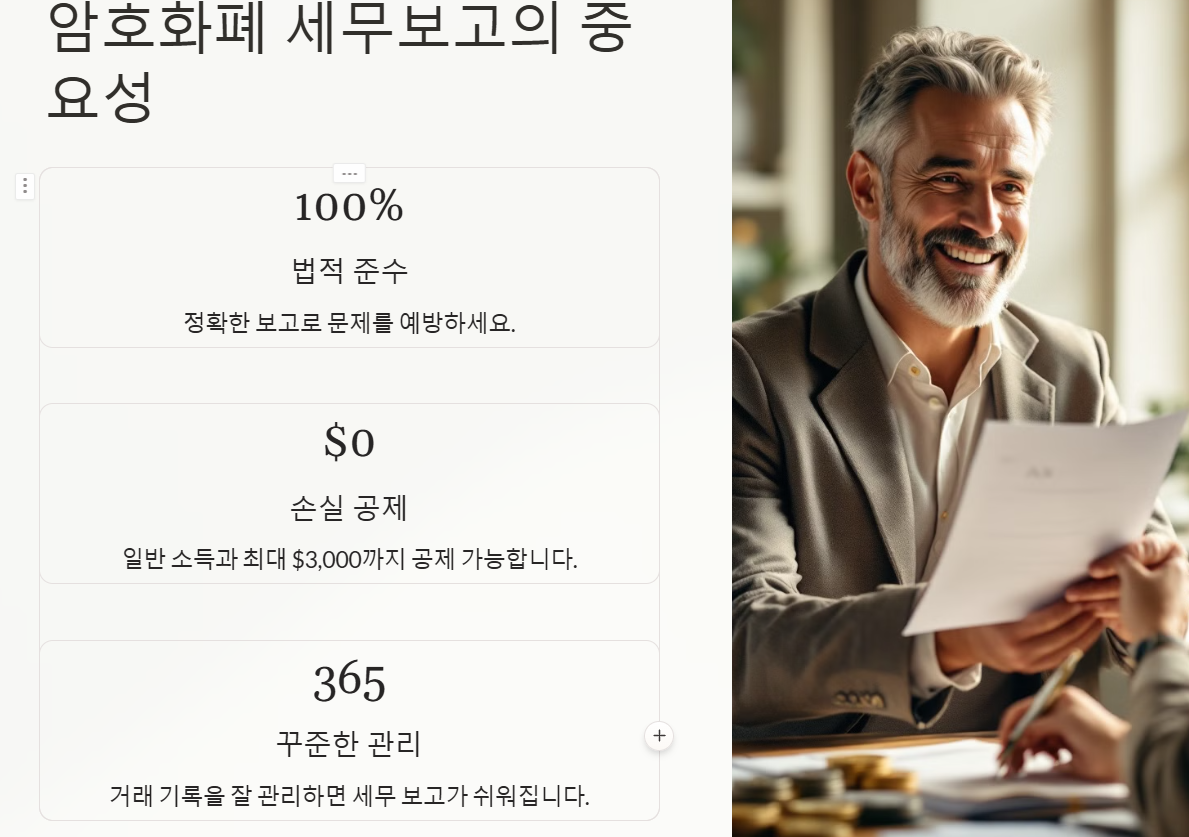 암호화폐 세무보고의 중요성 강조