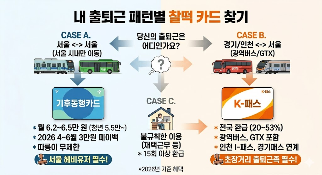 기후동행카드 K패스 비교