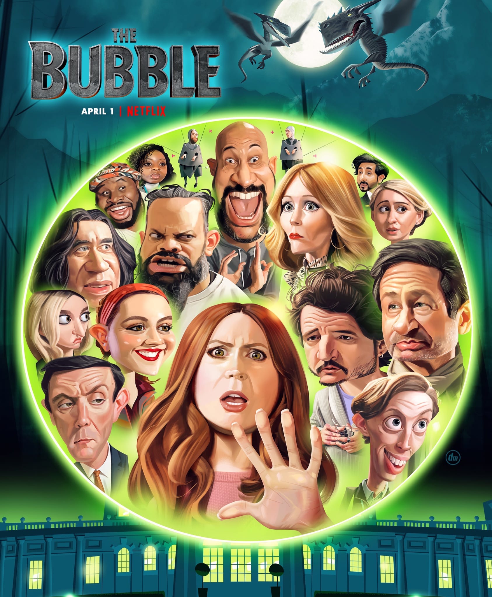 더 버블 넷플릭스 일러스트 모습