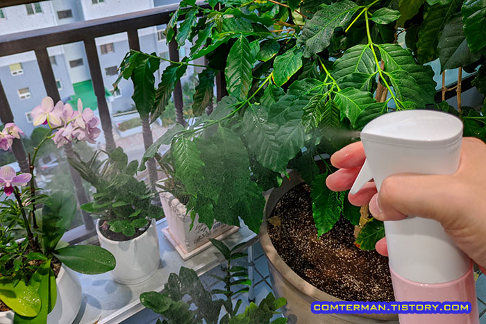 에어라파 분무기 입자