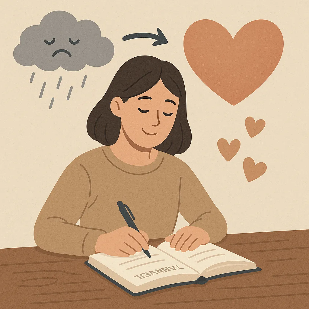 감사-일기를-작성하며-우울한-감정을-완화하고-긍정적인-마음을-회복하는-여성의-모습-따뜻한-분위기와-회복의-과정을-표현한-장면