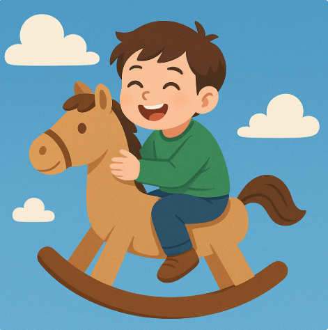 어린이가 장난감을 가지고 놀고 있는 모습