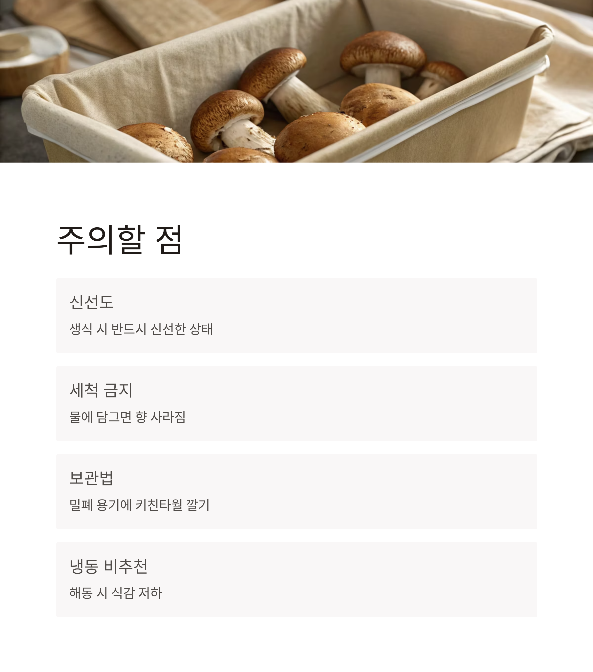 송이버섯 먹는법 완벽정리|향 손상 없이 즐기는 손질·구이·밥 요리 꿀팁