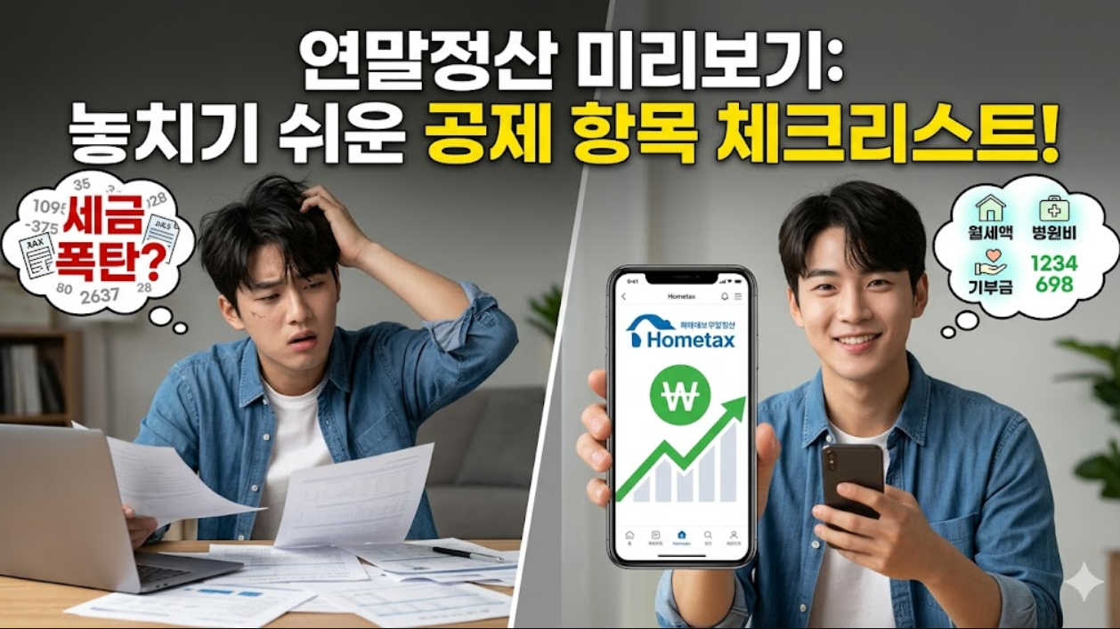 연말정산 미리보기: 매년 놓치기 쉬운 연말정산 공제 항목 체크리스트