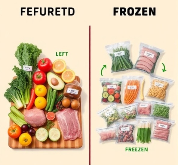 냉장.냉동 식재료 비교 (신선도, 활용도, 조리법)