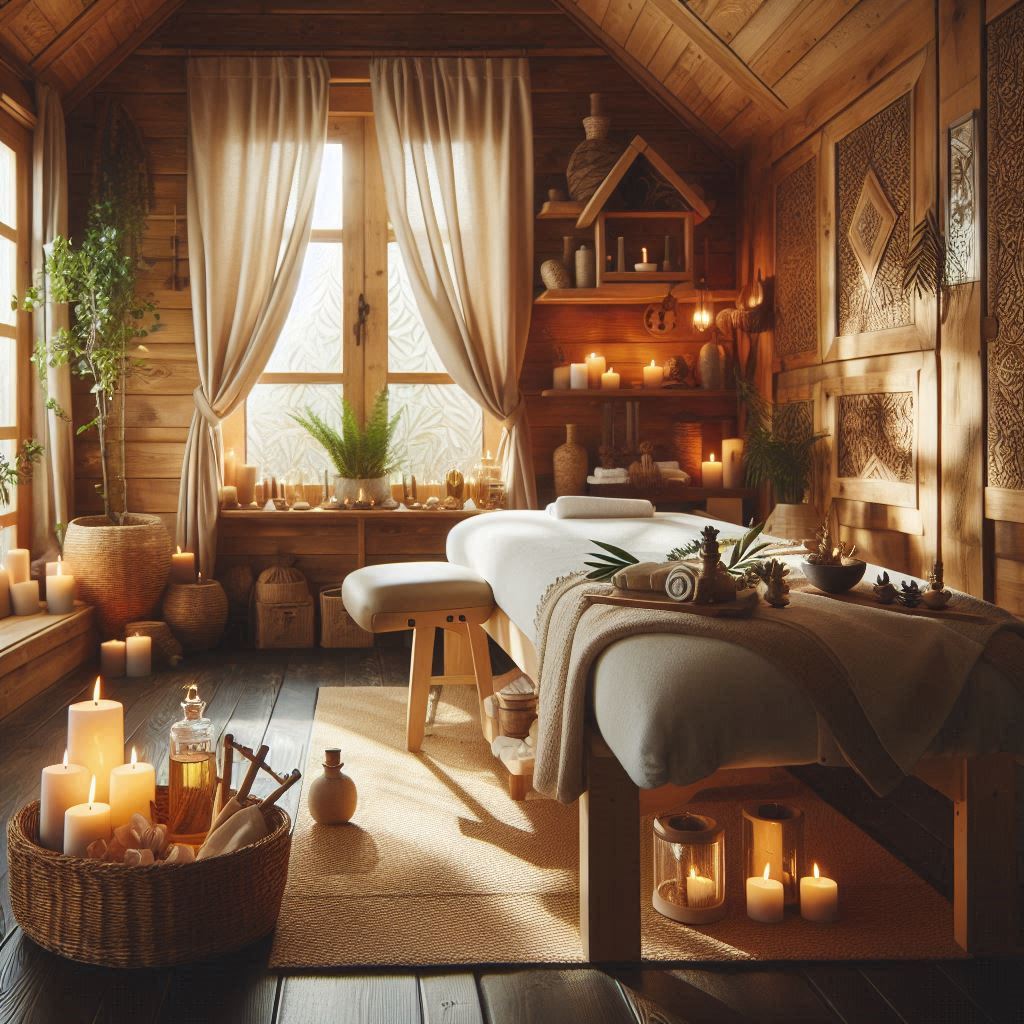 피부,체형관리 샵 배경