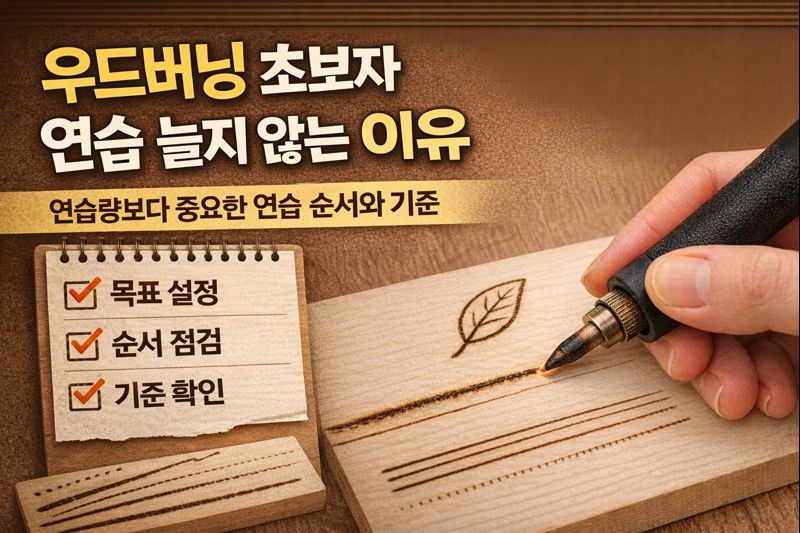 우드버닝 초보자 연습이 늘지 않는 이유