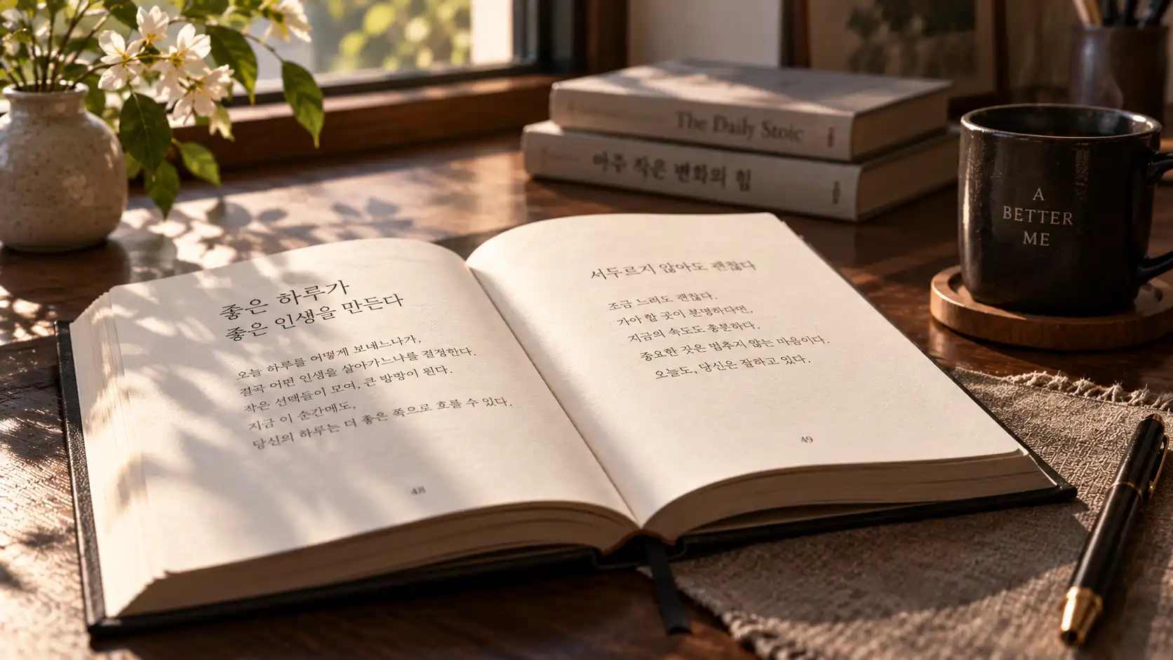 정갈하게 인쇄된 종이책의 문장과 지적 사색의 여백