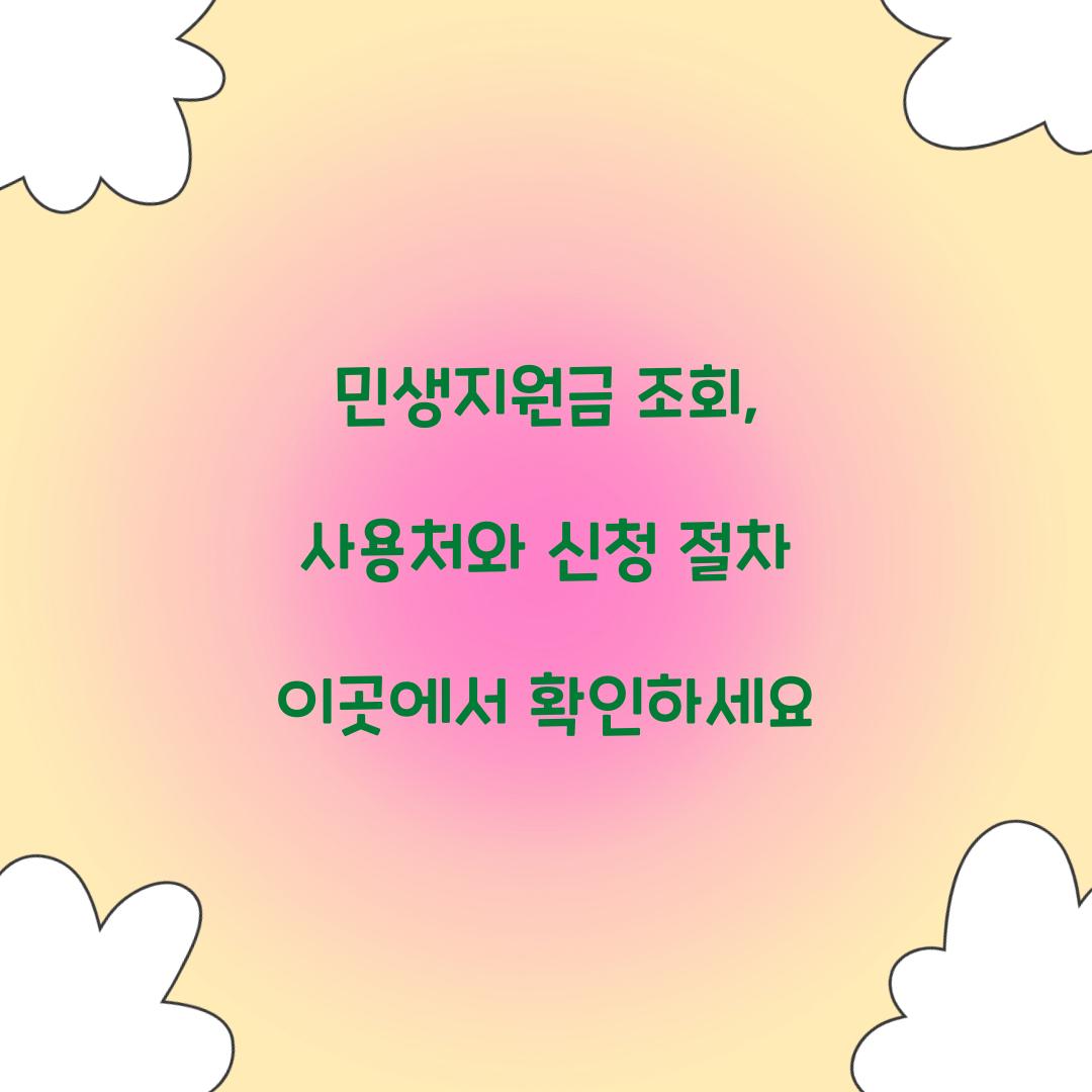 민생지원금 조회