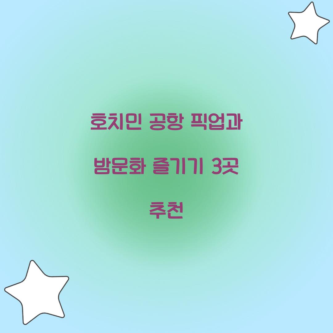 호치민 공항 픽업