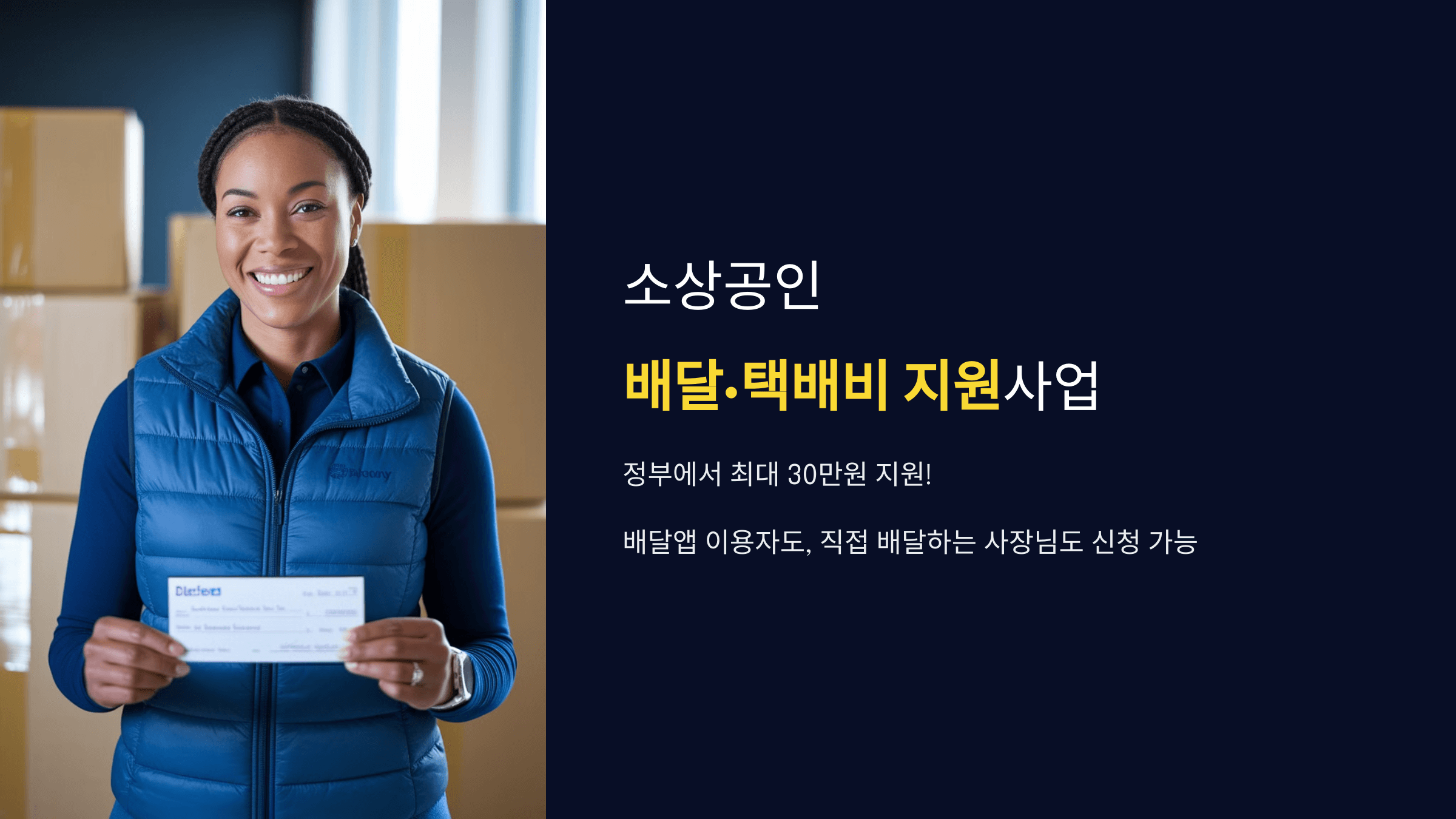 소상공인 배달,택배비 지원사업! 최대 30만원 받는 법